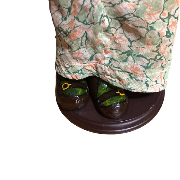 Vintage Artisan Doll Handcarved Wooden Grandma Old Lady Handmade Soft Body Rare - Picture 3 of 16